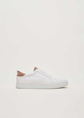 Phase Eight Tab Trainer Flats White Australia | XT9365102